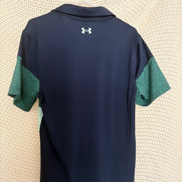 Under Armour Playoff Polo TriColor Blue-Green - Picture 5 of 5